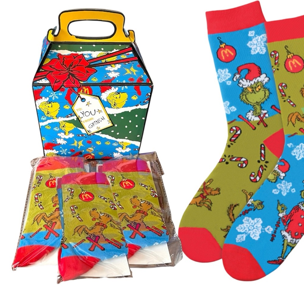 McDonald's x The Grinch Socks (2025) 3 Pairs